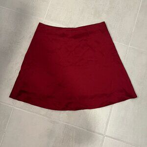 Maroon Satin Skirt